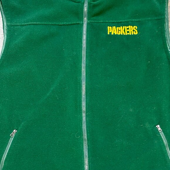 ~~GREEN BAY PACKERS UNISEX EMBROIDERED VINTAGE L FLEECE VEST *****SIZES VARY B - Picture 2 of 6